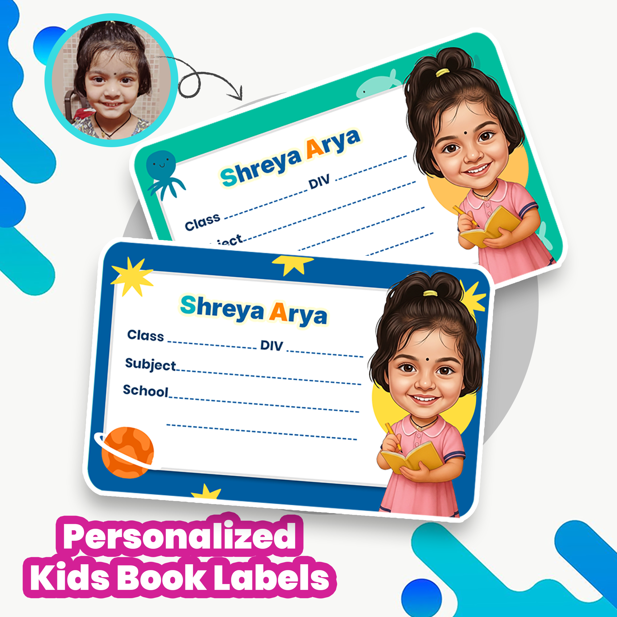 Home personalized kids book labels v1