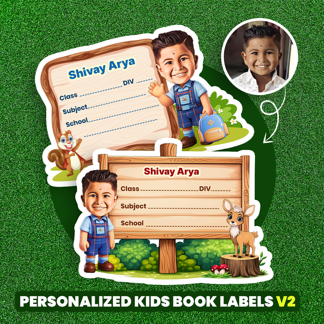 Home personalized kids book labels v2