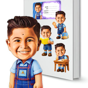 personalized book name stickers | custom school labels for kids | waterproof & durable